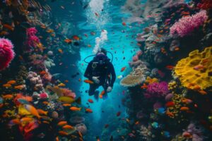 Snorkeling Hurghada in the Red Sea with colorful coral reefs and marine life